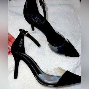 Black pointed heels